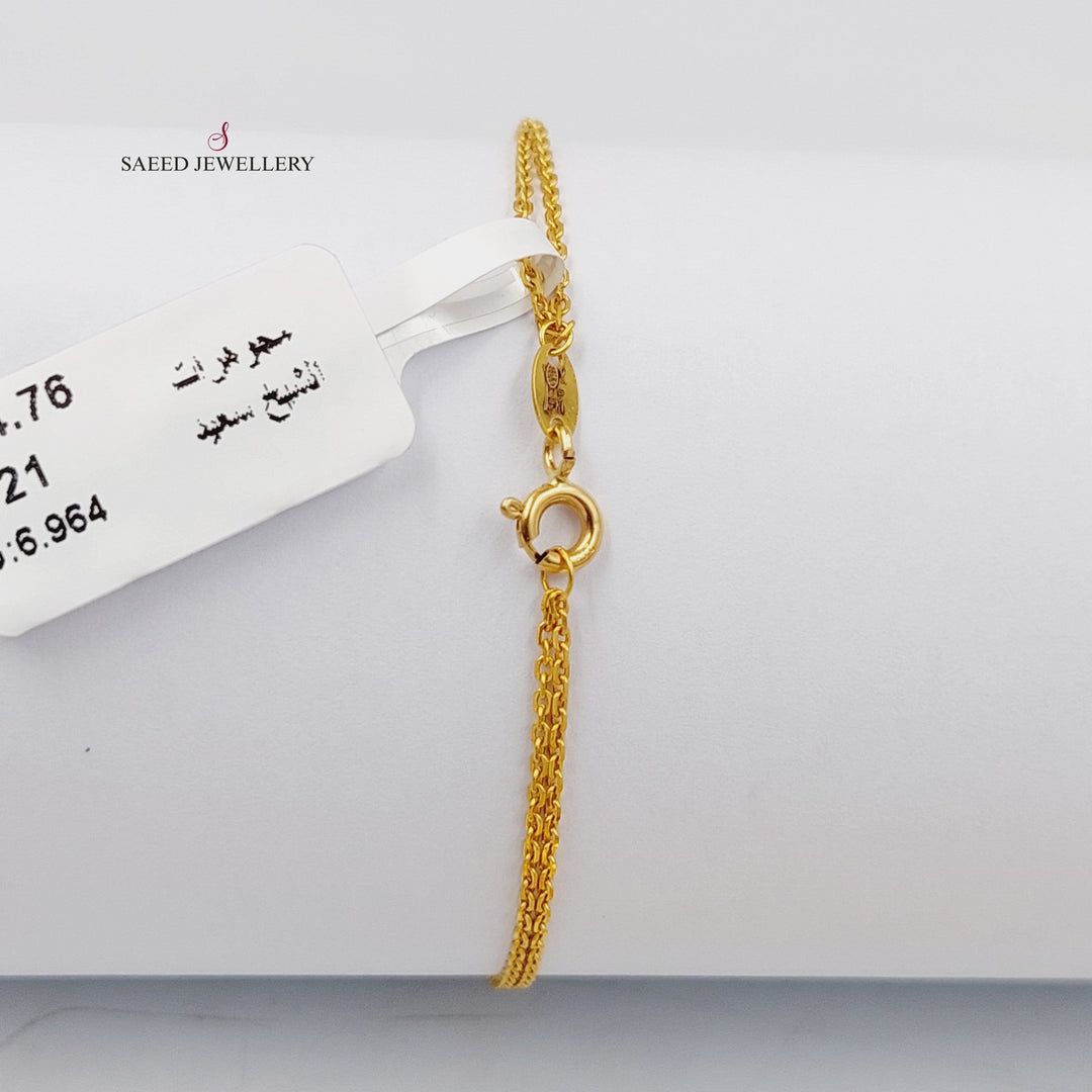 21K Gold Enameled & Zircon Studded Palestine Bracelet by Saeed Jewelry - Image 2