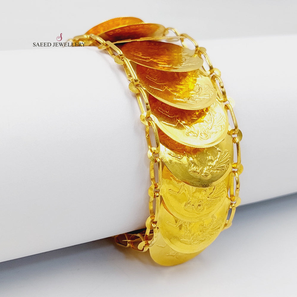 21K Gold English Bracelet by Saeed Jewelry - Image 2