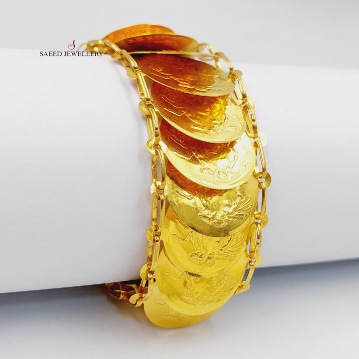 21K Gold English Bracelet by Saeed Jewelry - Image 12