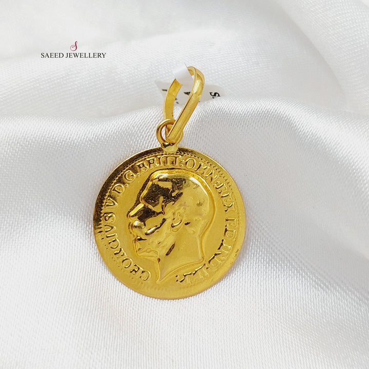 21K Gold English Pendant by Saeed Jewelry - Image 4