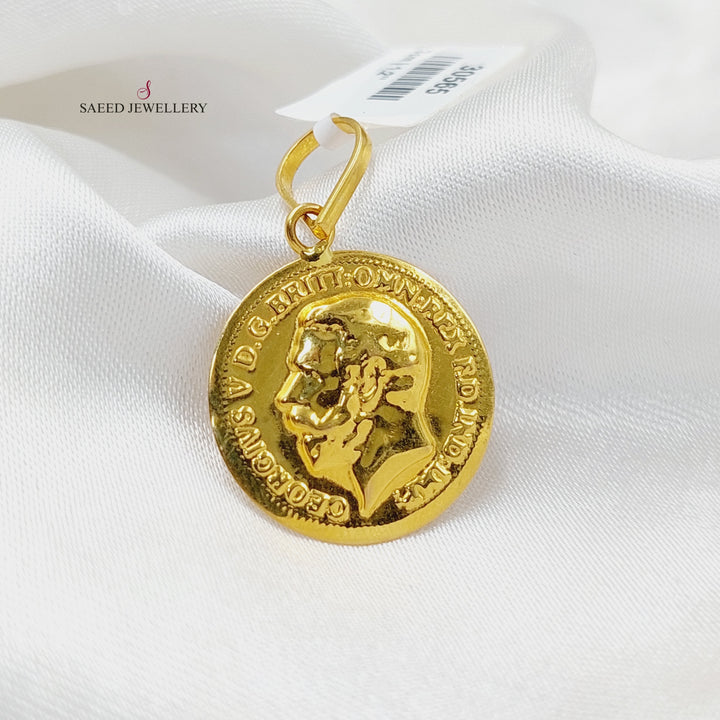 21K Gold English Pendant by Saeed Jewelry - Image 8