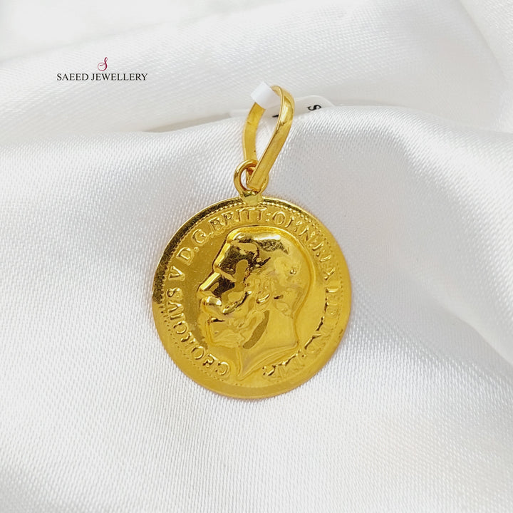 21K Gold English Pendant by Saeed Jewelry - Image 1