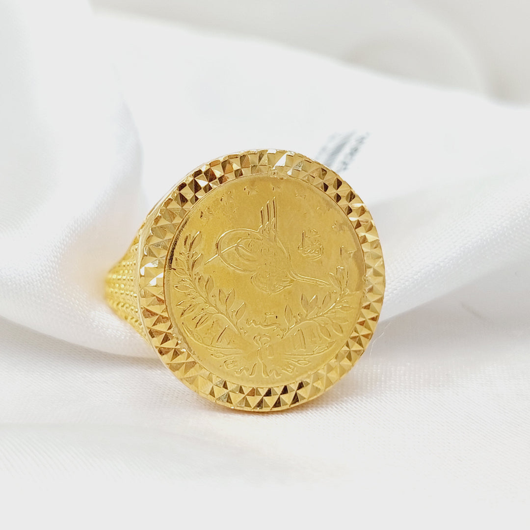 21K Gold English Ring by Saeed Jewelry - Image 5