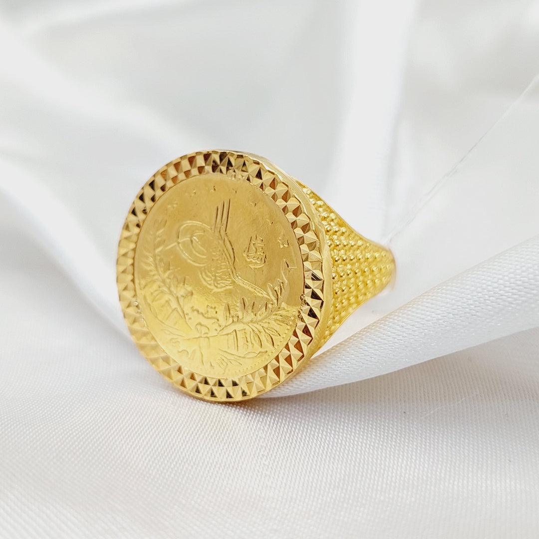 21K Gold English Ring by Saeed Jewelry - Image 1
