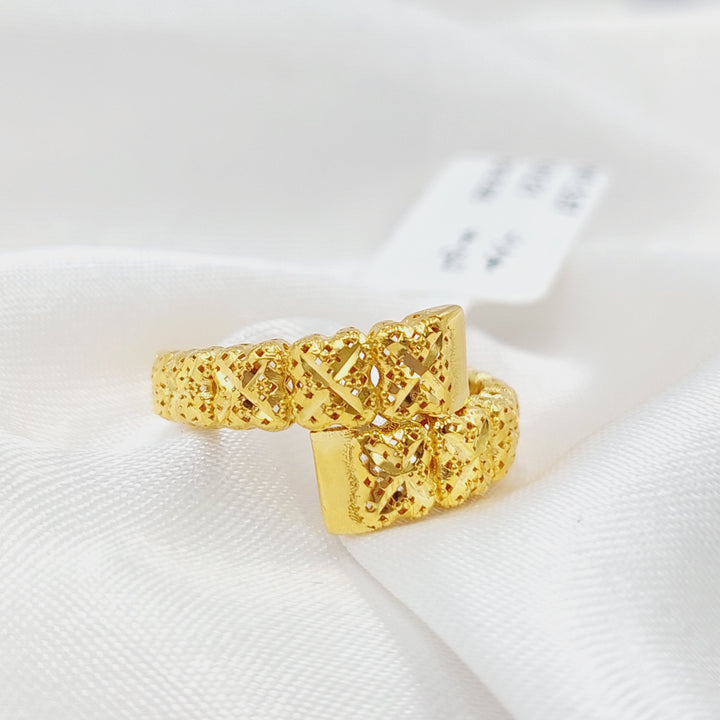 21K Gold Engraved Ring by Saeed Jewelry - Image 19