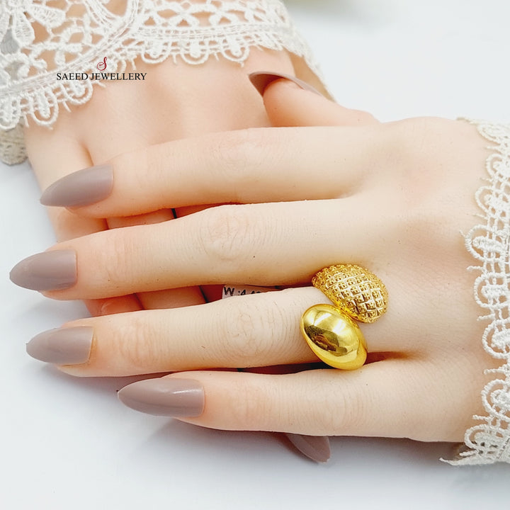 Engraved Ring  Made Of 21K Yellow Gold by Saeed Jewelry-29304