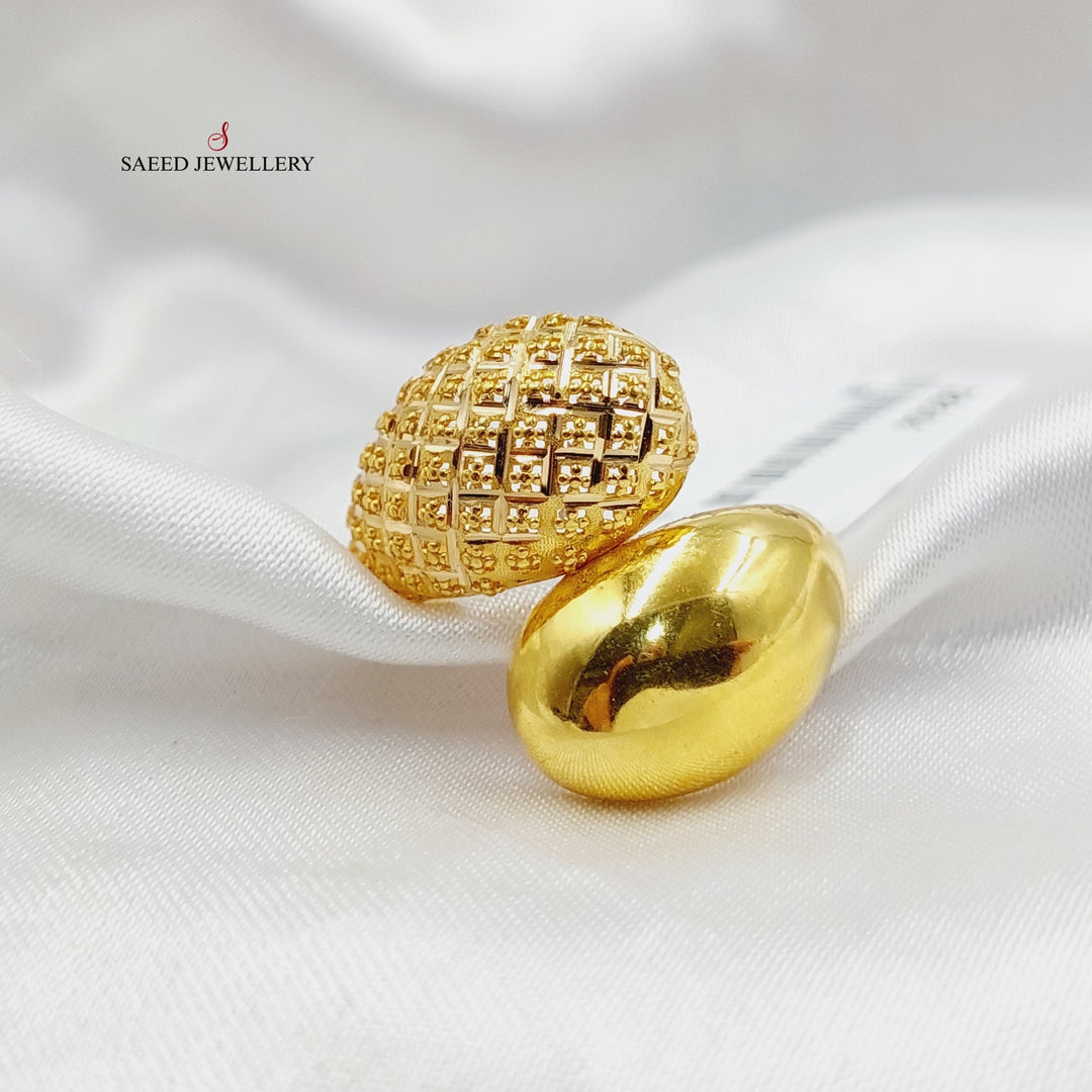 Engraved Ring  Made Of 21K Yellow Gold by Saeed Jewelry-29304