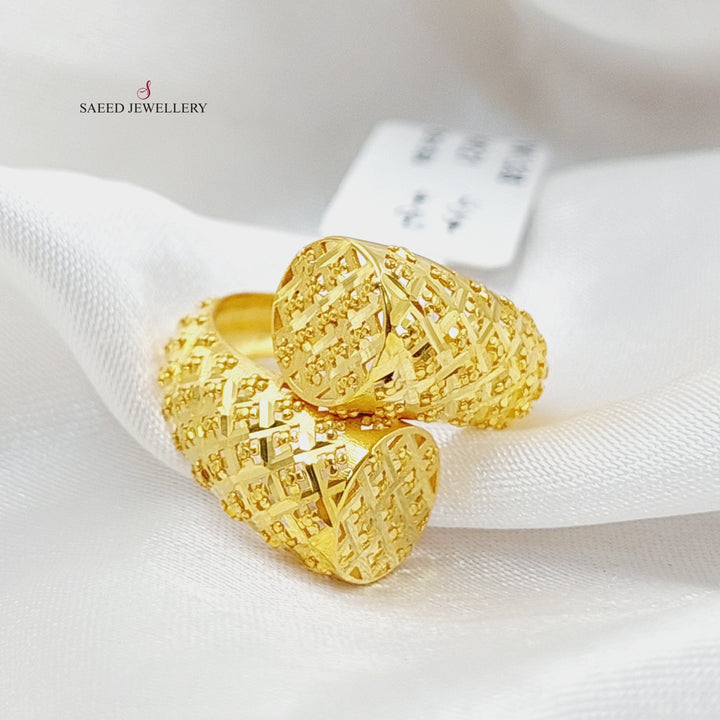 Engraved Ring  Made Of 21K Yellow Gold by Saeed Jewelry-29493