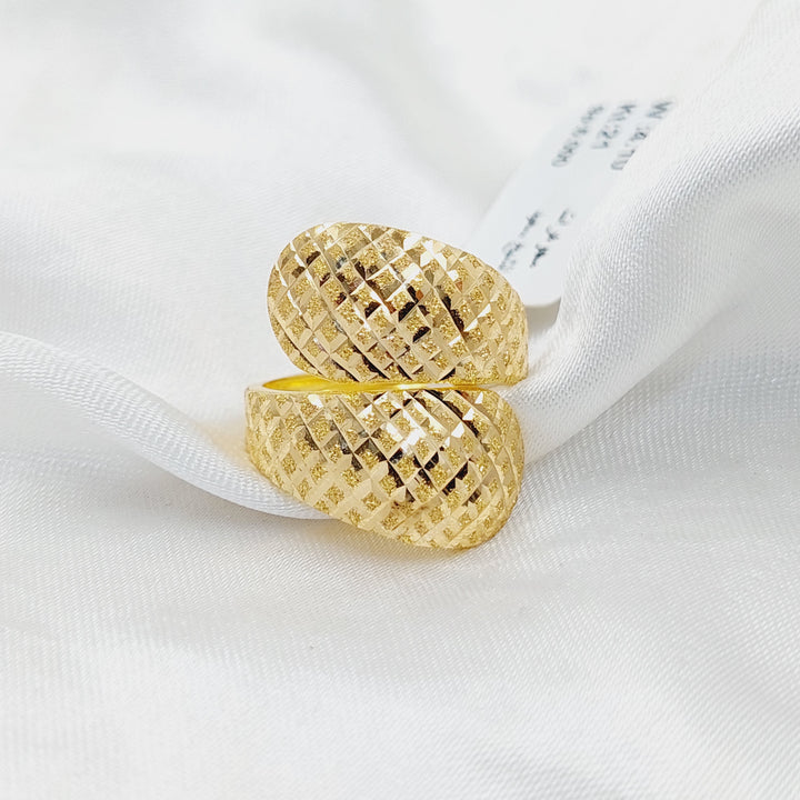 Engraved Ring  Made Of 21K Yellow Gold by Saeed Jewelry-30486