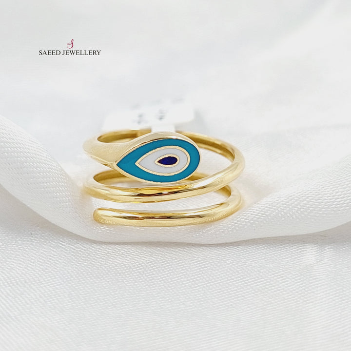 18K Gold Eye Ring by Saeed Jewelry - Image 2