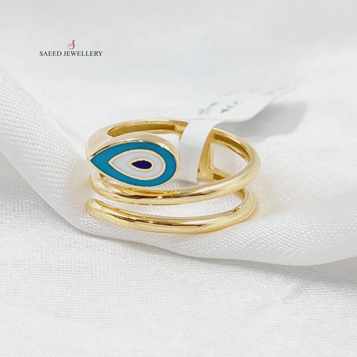 18K Gold Eye Ring by Saeed Jewelry - Image 3