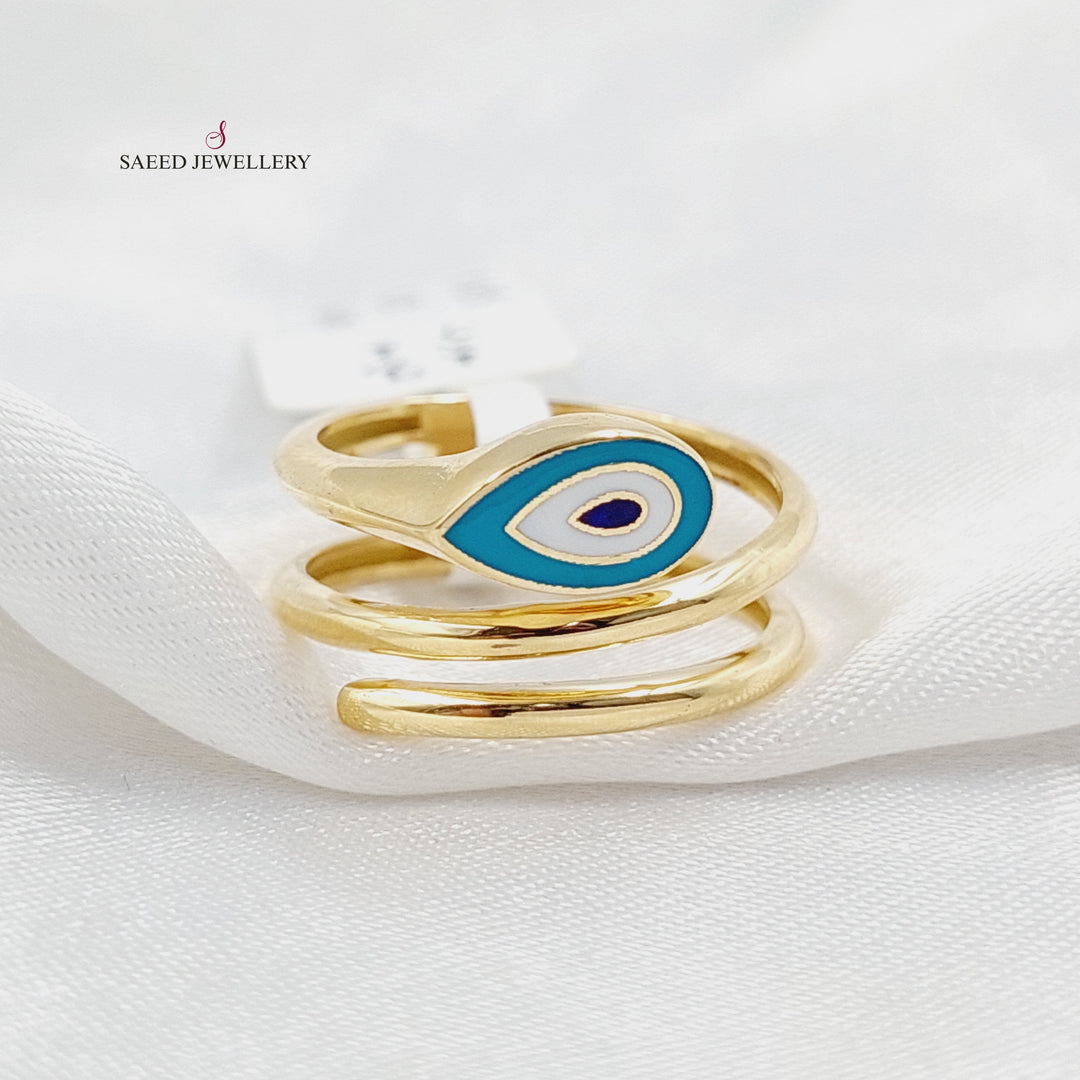 Eye Ring  Made Of 18K Yellow Gold by Saeed Jewelry-30099