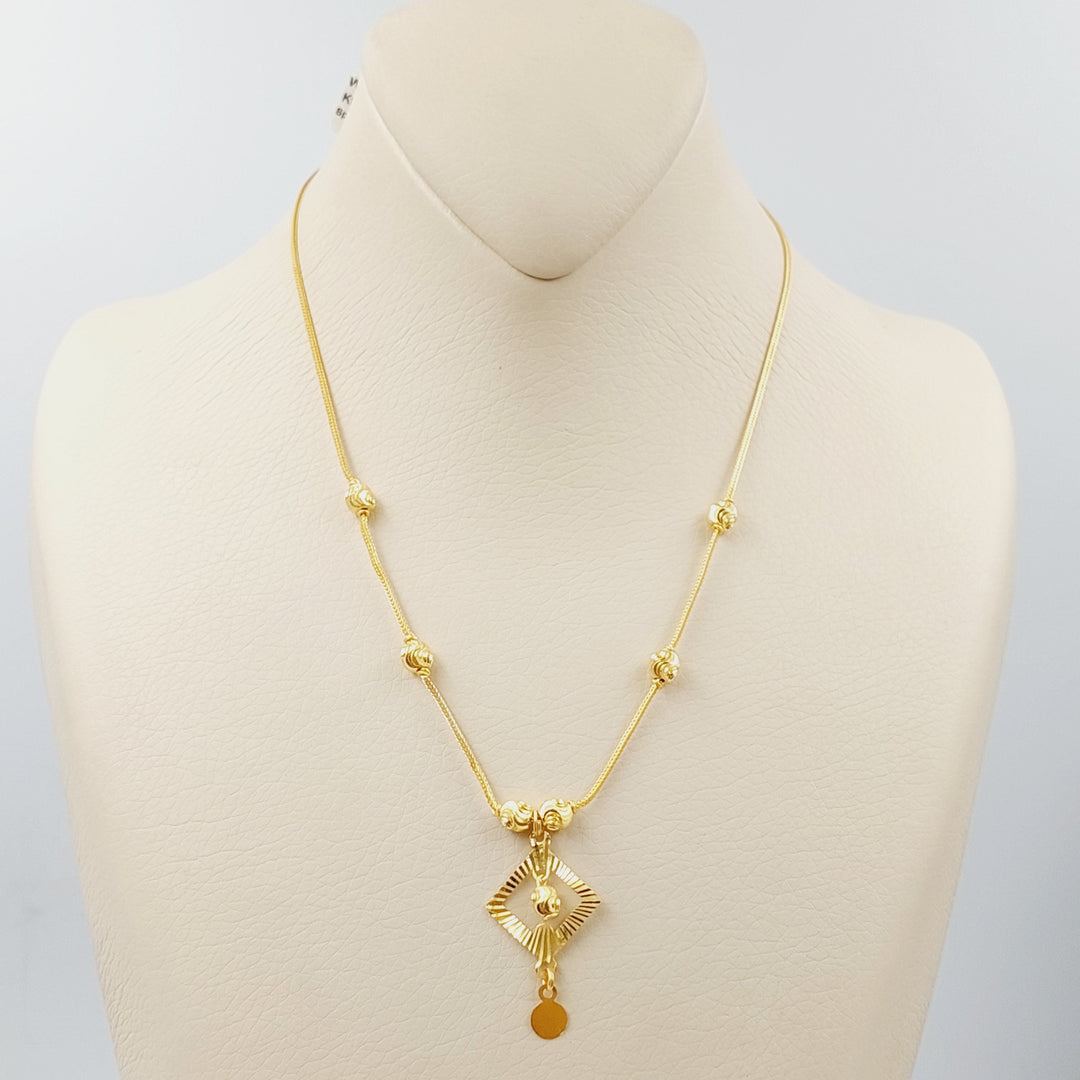 21K Gold Fancy Balls Necklace by Saeed Jewelry - Image 1