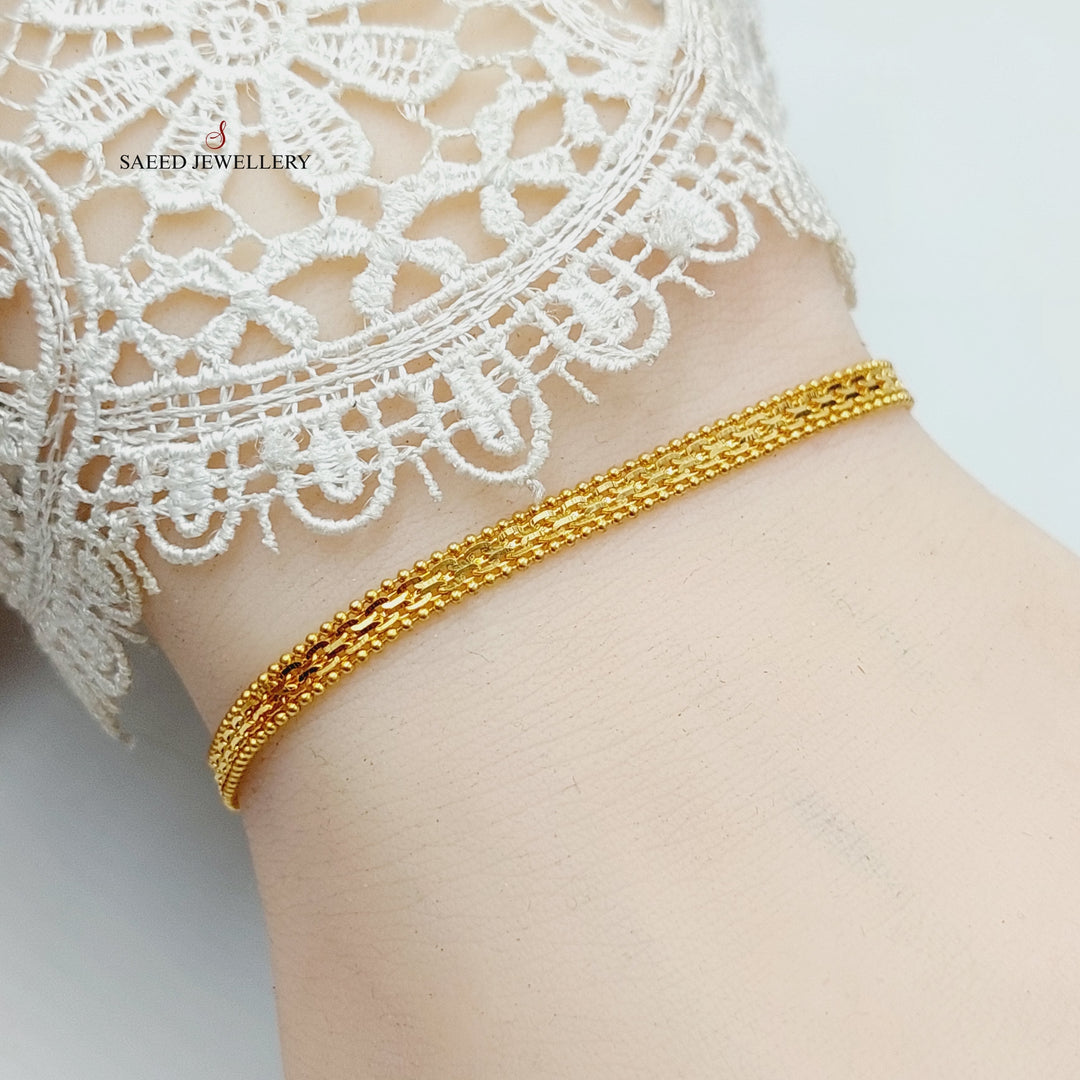 21K Gold Fancy Bracelet by Saeed Jewelry - Image 3