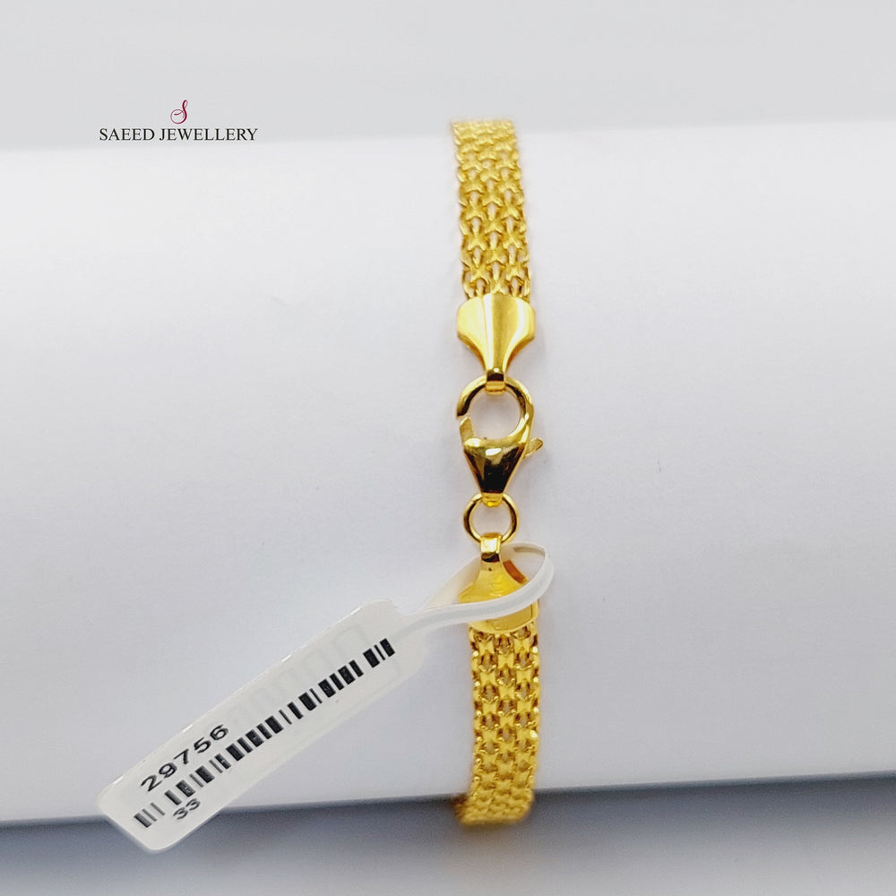 21K Gold Fancy Bracelet by Saeed Jewelry - Image 2