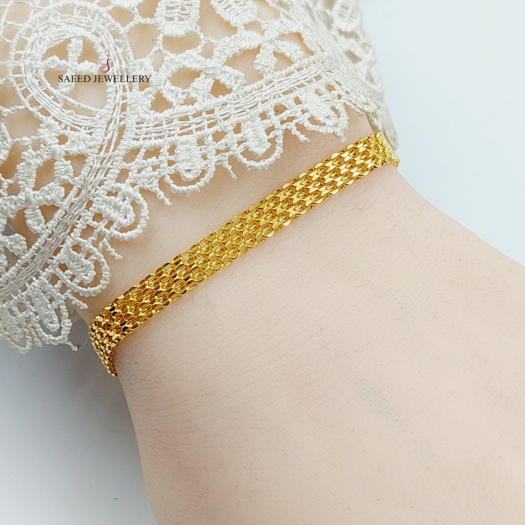 21K Gold Fancy Bracelet by Saeed Jewelry - Image 6