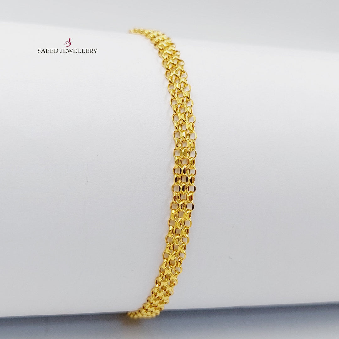 21K Gold Fancy Bracelet by Saeed Jewelry - Image 2