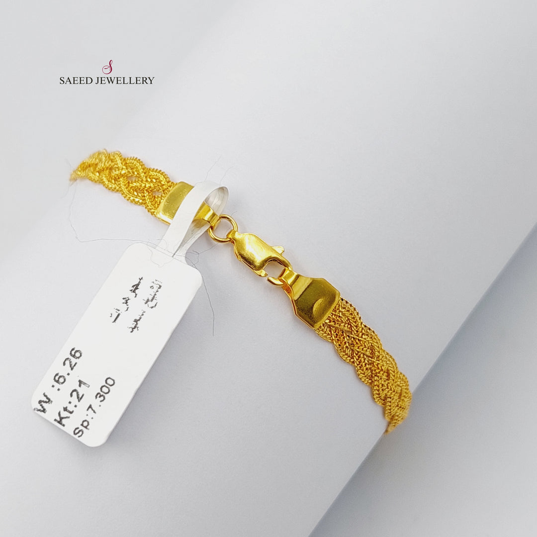 Fancy Bracelet  Made Of 21K Yellow Gold by Saeed Jewelry-30400