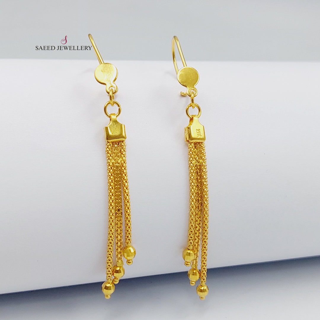 21K Gold Fancy Earrings by Saeed Jewelry - Image 1