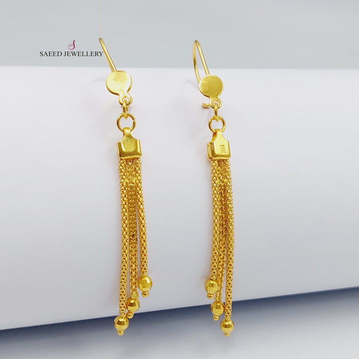 21K Gold Fancy Earrings by Saeed Jewelry - Image 1