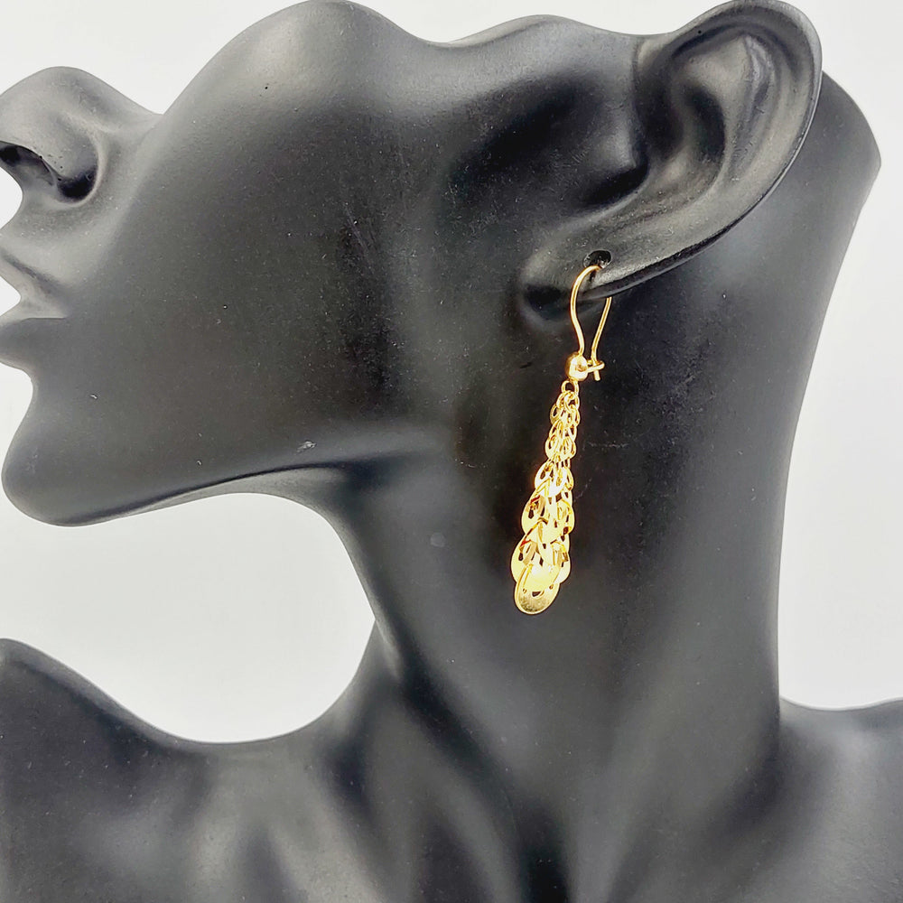 21K Gold Fancy Earrings by Saeed Jewelry - Image 2