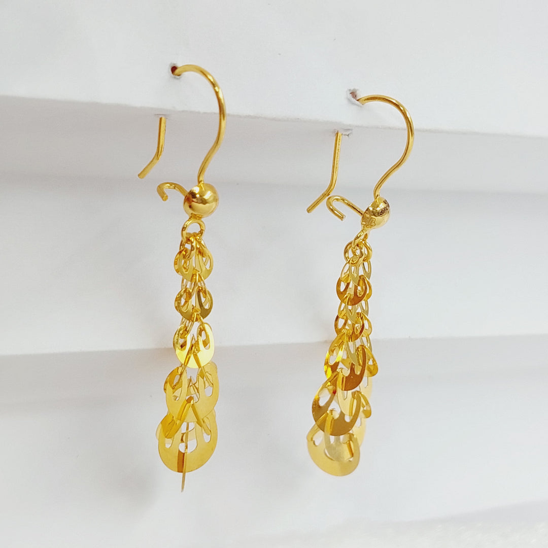 21K Gold Fancy Earrings by Saeed Jewelry - Image 4