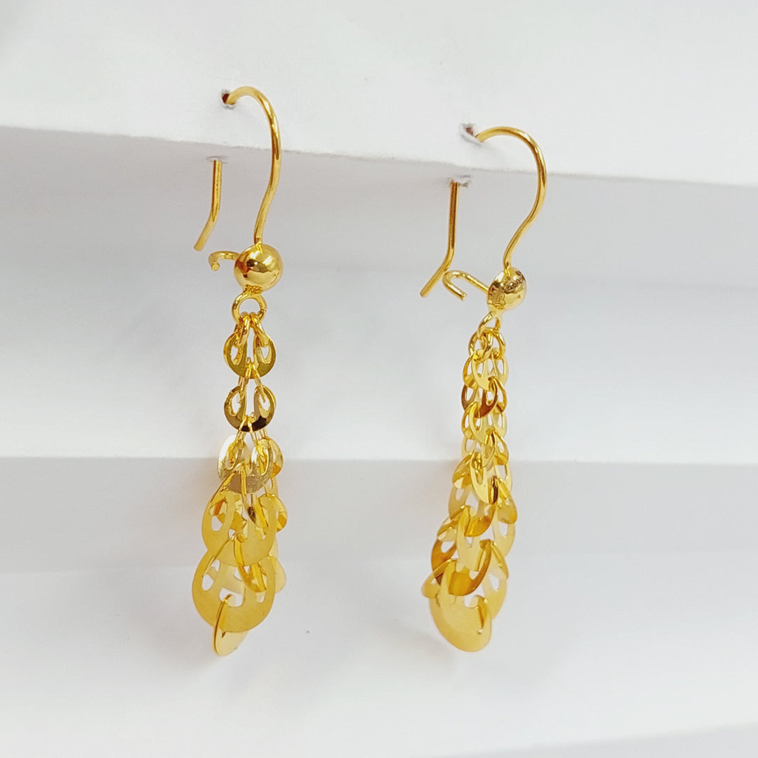 21K Gold Fancy Earrings by Saeed Jewelry - Image 1