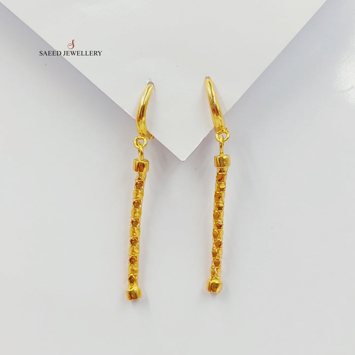 21K Gold Fancy Earrings by Saeed Jewelry - Image 6