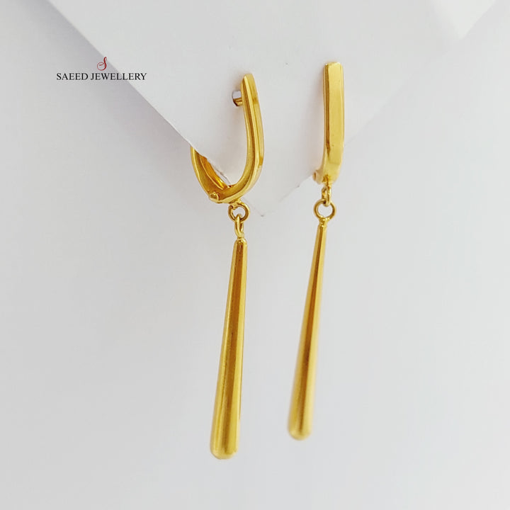 21K Gold Fancy Earrings by Saeed Jewelry - Image 4