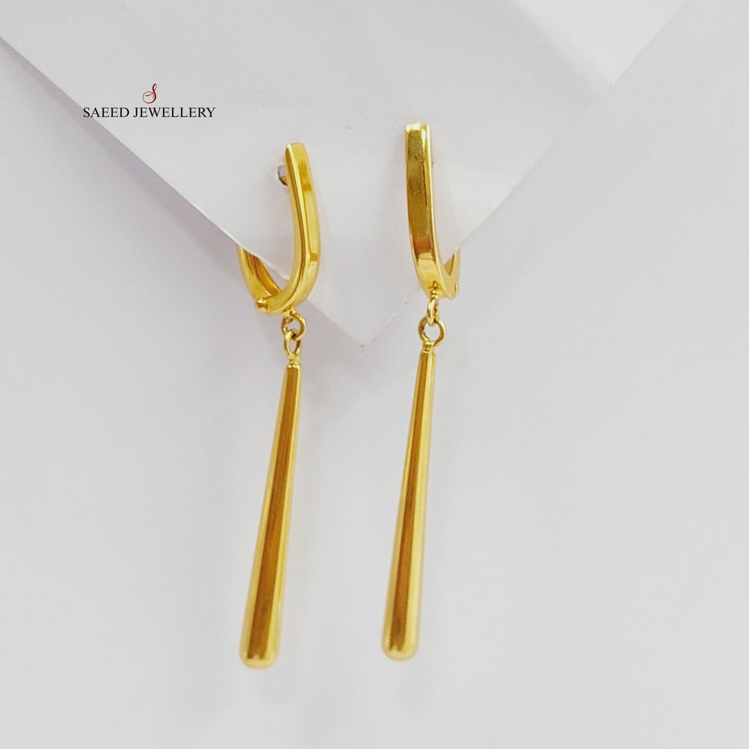 Fancy Earrings Made Of 21K Yellow Gold by Saeed Jewelry-28327