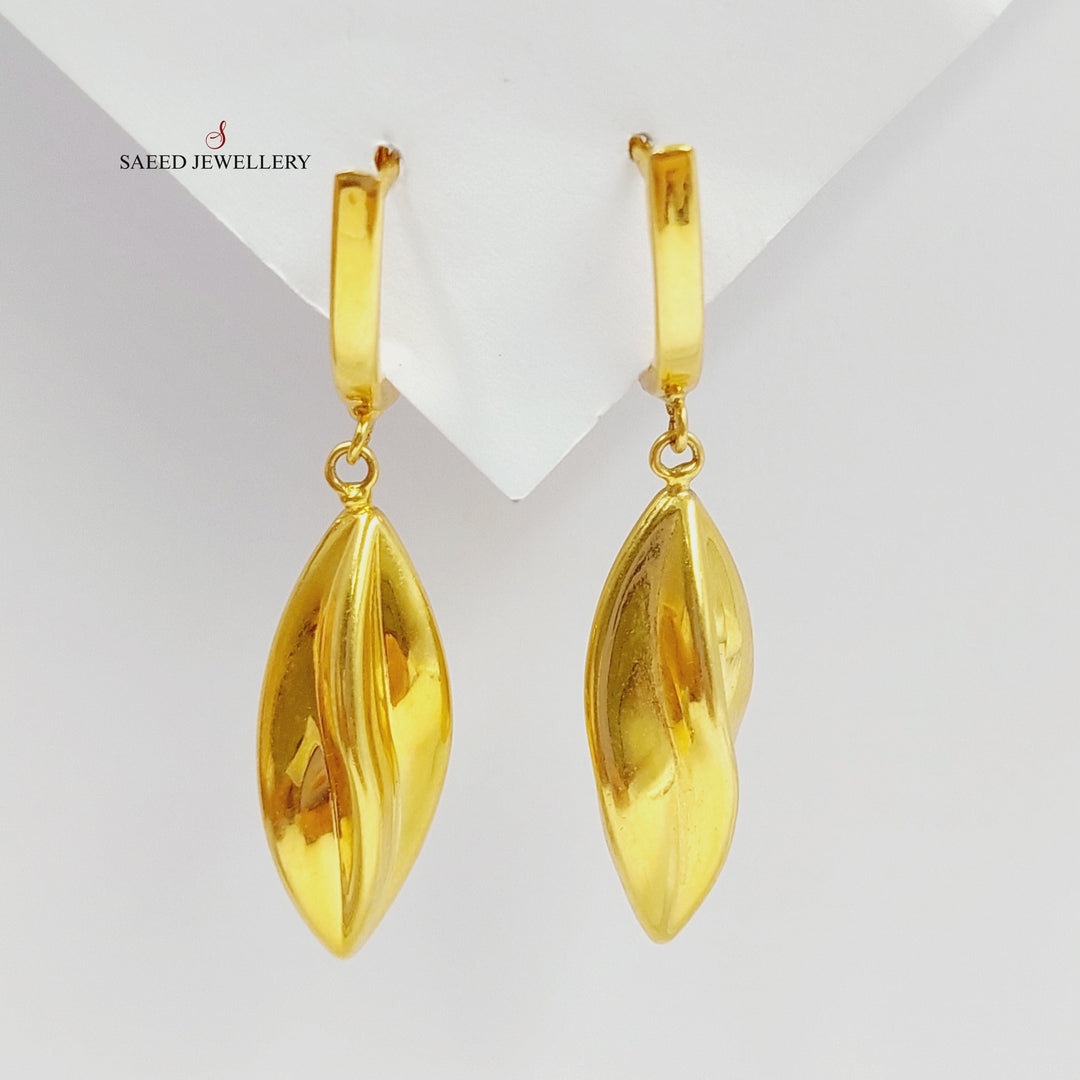 21K Gold Fancy Earrings by Saeed Jewelry - Image 4