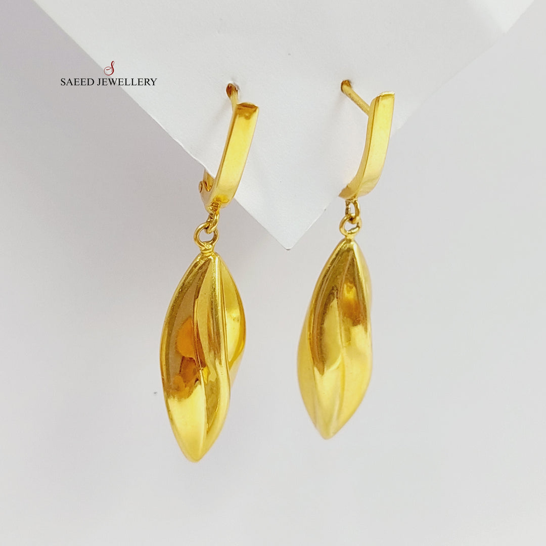 21K Gold Fancy Earrings by Saeed Jewelry - Image 5