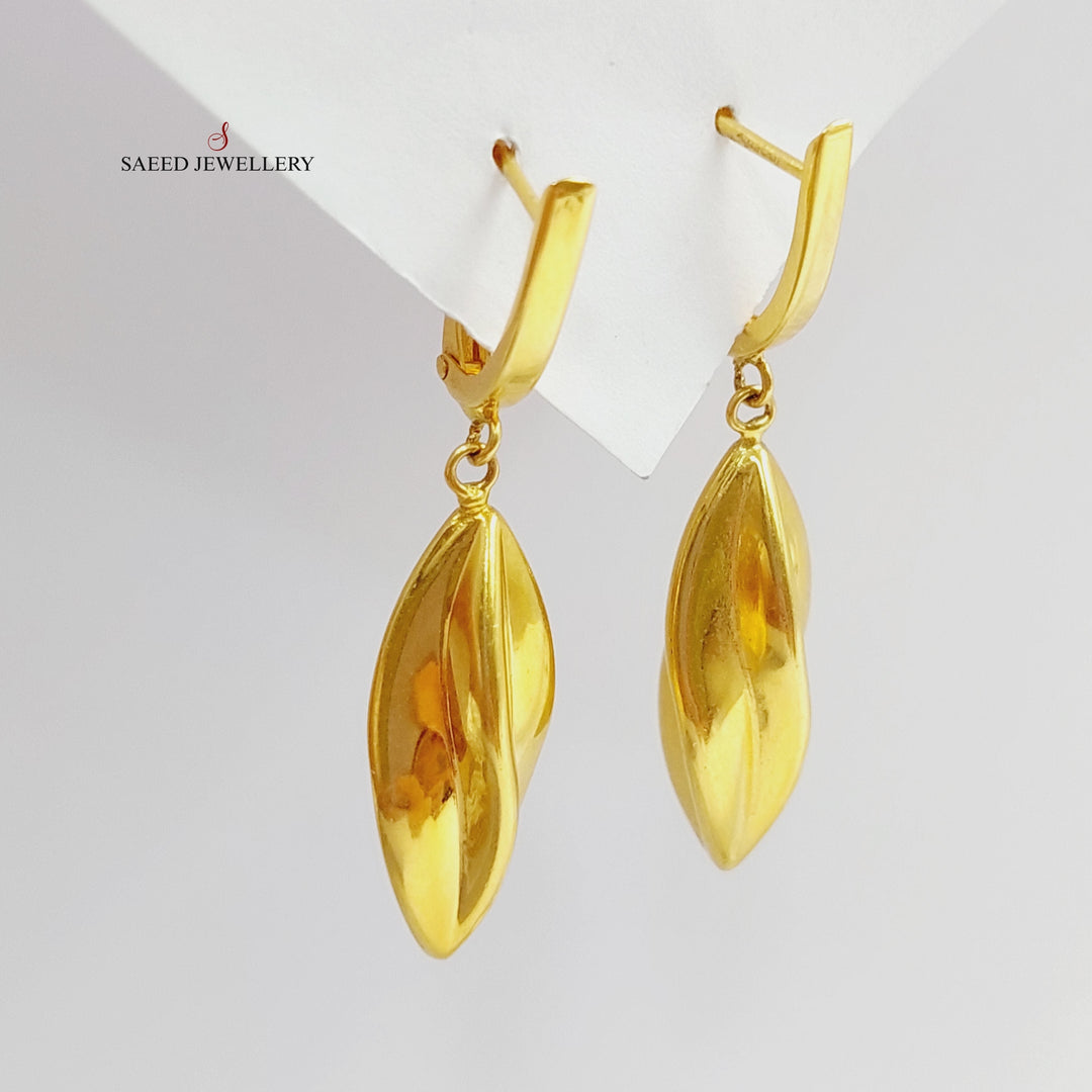 21K Gold Fancy Earrings by Saeed Jewelry - Image 6