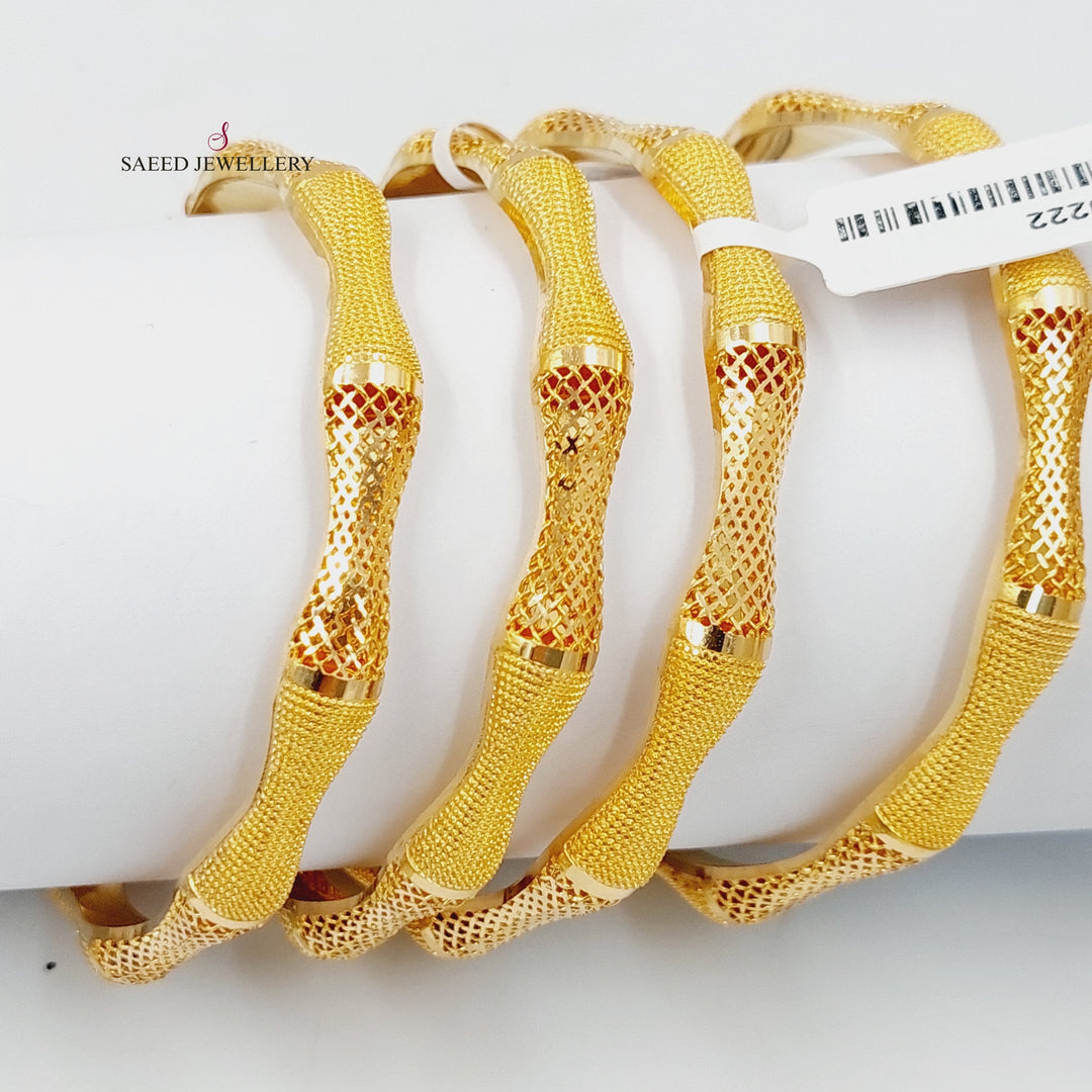 Fancy Kuwaiti Bangle  Made Of 21K Yellow Gold by Saeed Jewelry-30219