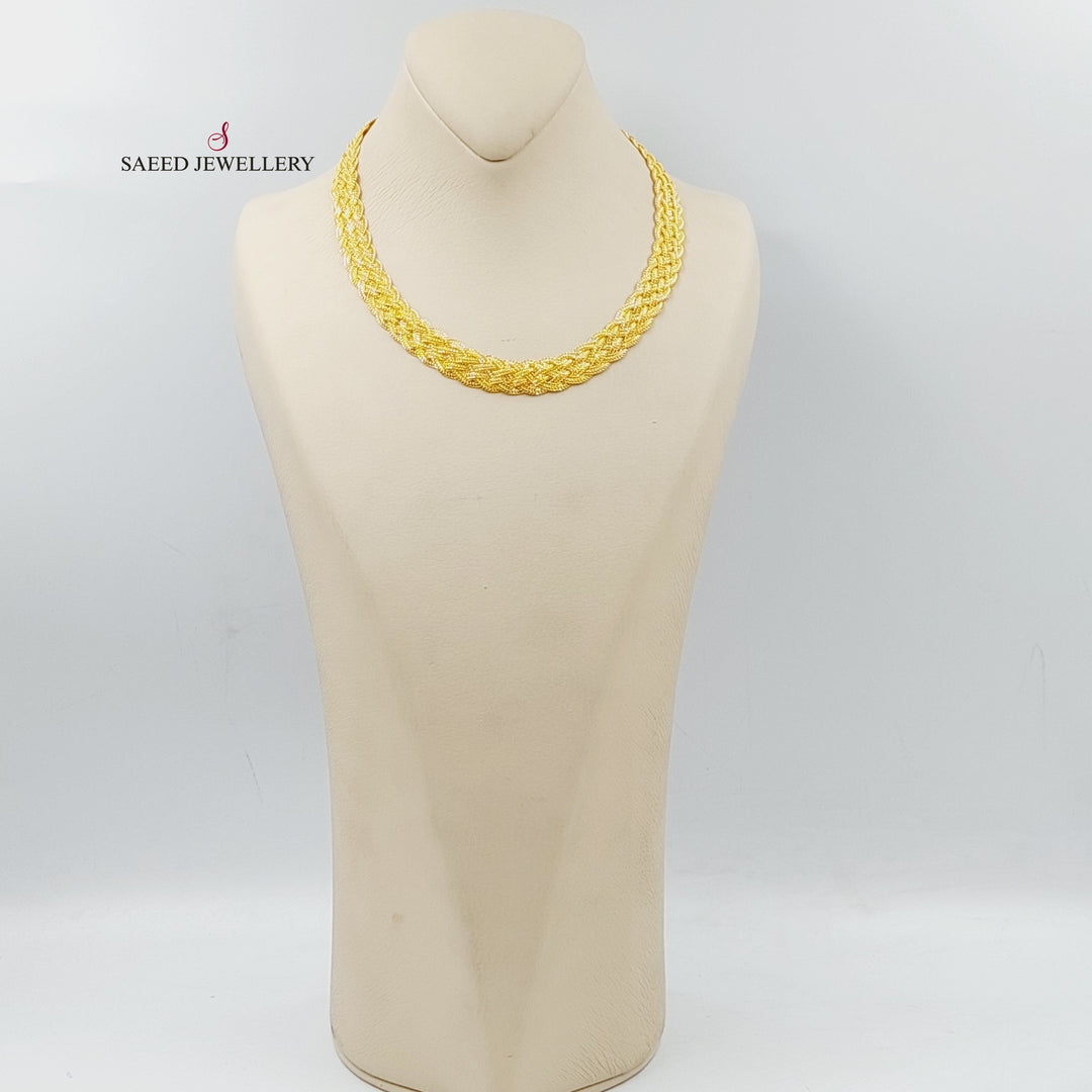 21K Gold Fancy Necklace by Saeed Jewelry - Image 3