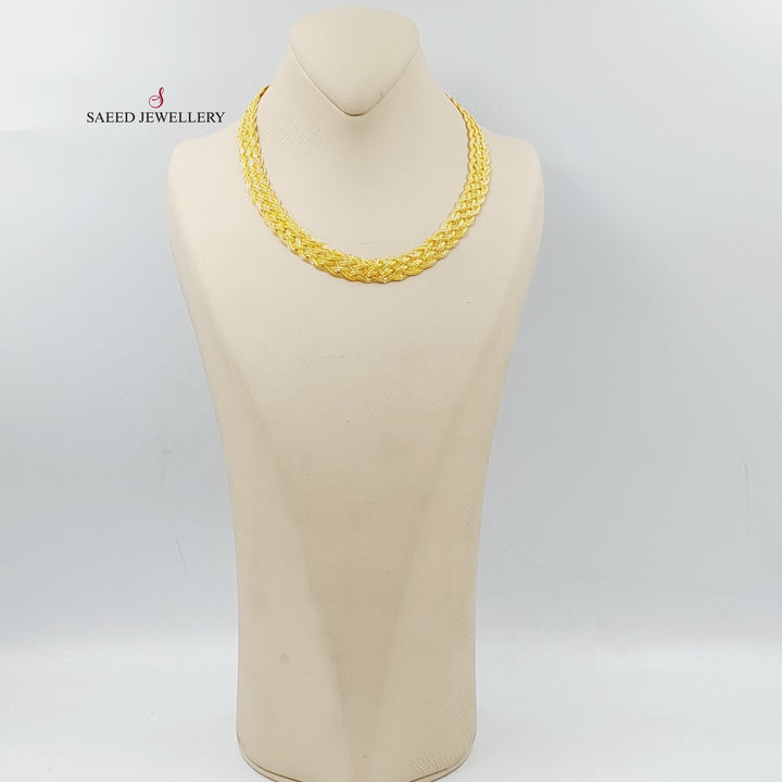 21K Gold Fancy Necklace by Saeed Jewelry - Image 3