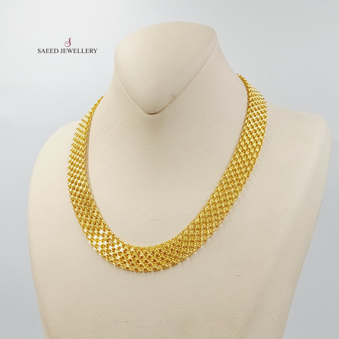 21K Gold Fancy Necklace by Saeed Jewelry - Image 3