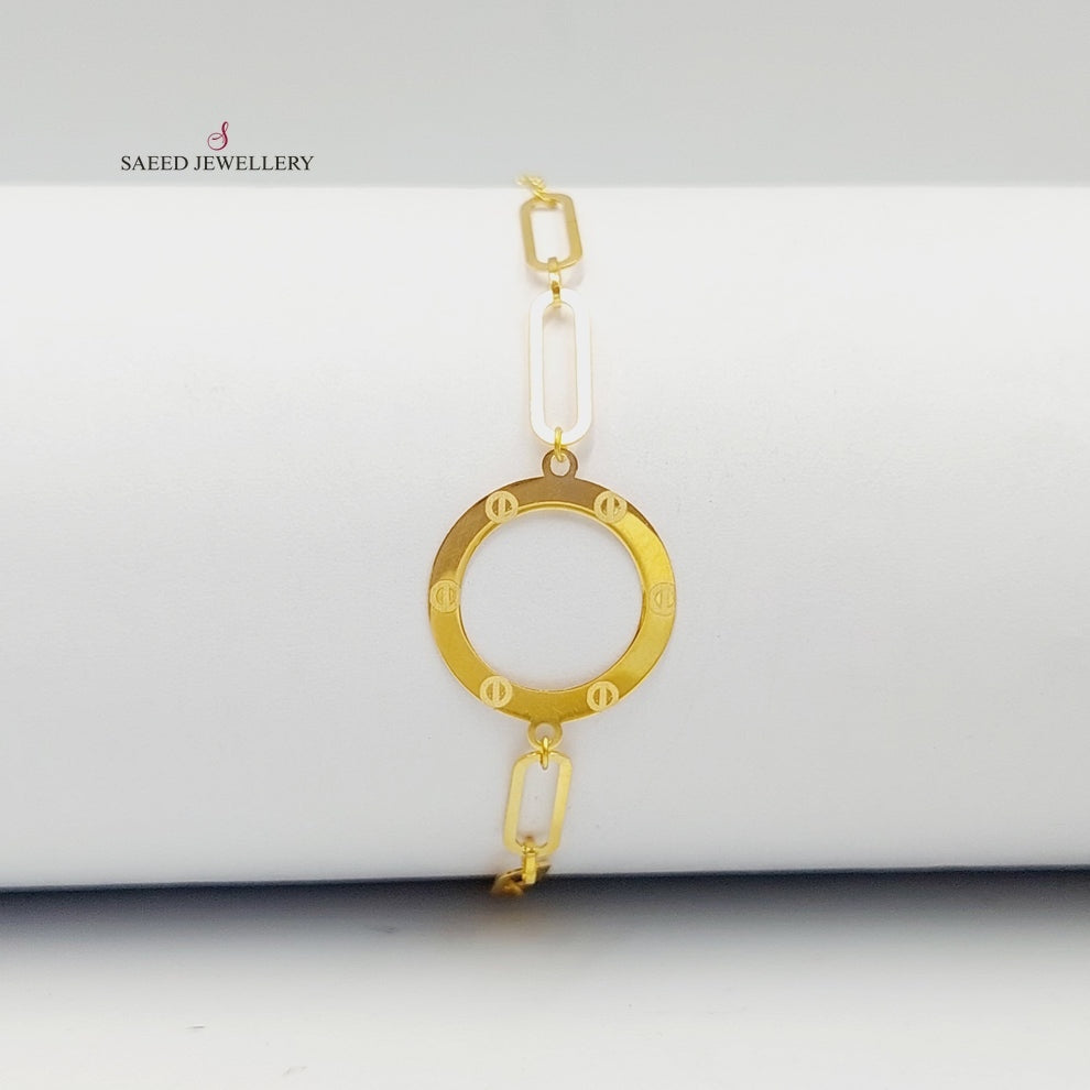 18K Gold Figaro Bracelet by Saeed Jewelry - Image 2