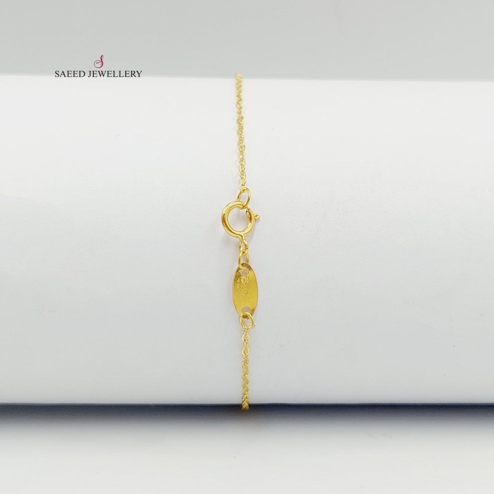 18K Gold Figaro Bracelet by Saeed Jewelry - Image 6