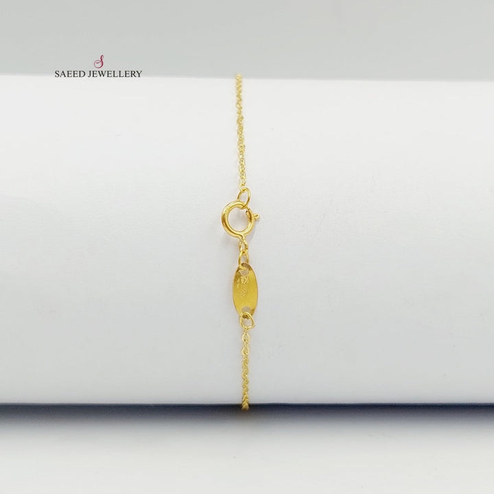 18K Gold Figaro Bracelet by Saeed Jewelry - Image 6