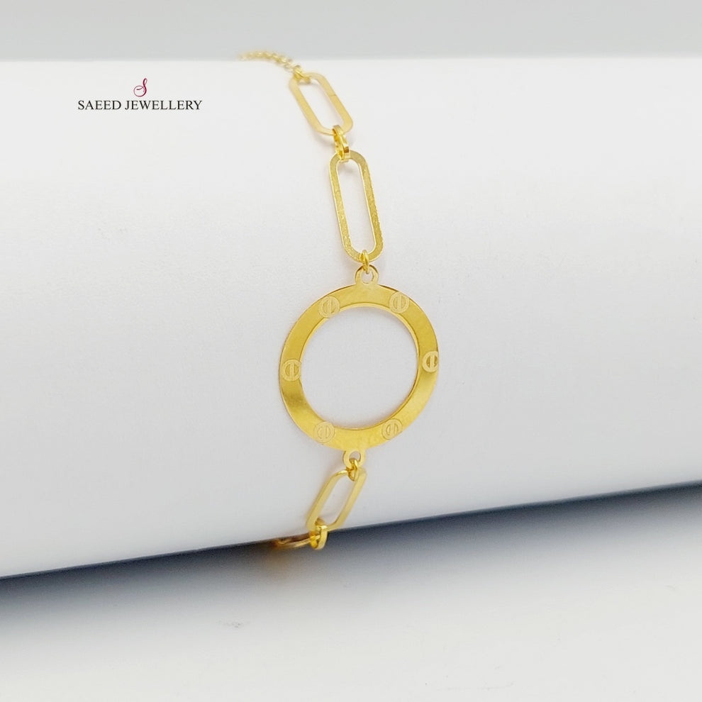 Figaro Bracelet  Made Of 18K Yellow Gold by Saeed Jewelry-29633