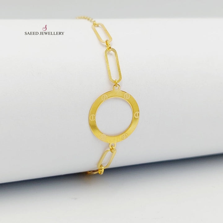 Figaro Bracelet  Made Of 18K Yellow Gold by Saeed Jewelry-29633