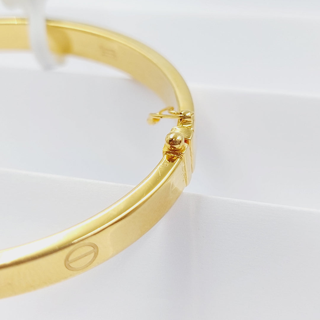 21K Gold Figaro Bracelet by Saeed Jewelry - Image 3