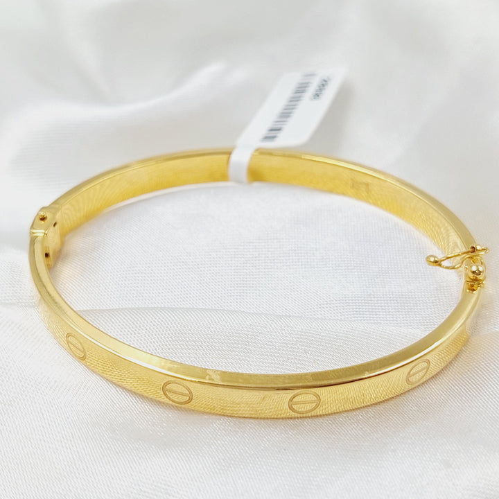 21K Gold Figaro Bracelet by Saeed Jewelry - Image 5