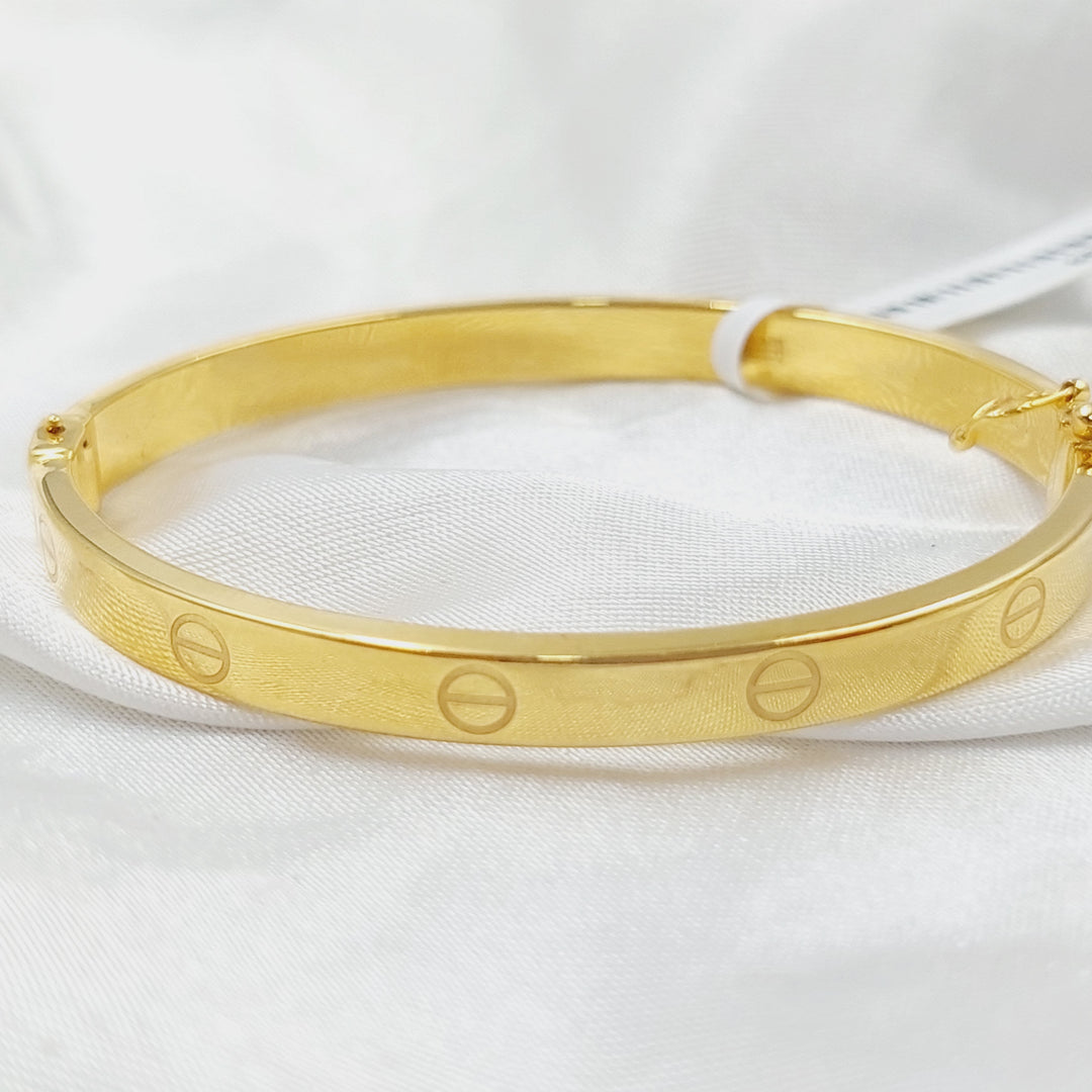 21K Gold Figaro Bracelet by Saeed Jewelry - Image 1