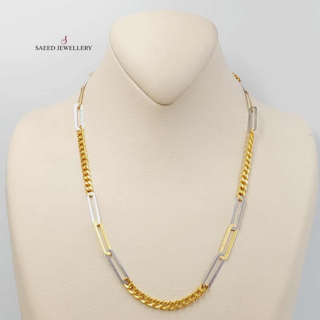 Figaro Chain Made Of 21K Yellow Gold by Saeed Jewelry-28103