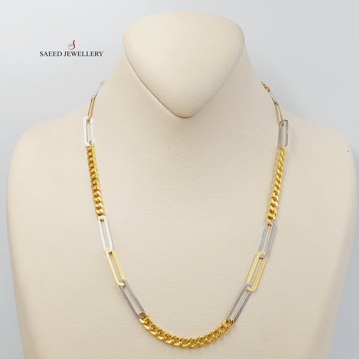 Figaro Chain Made Of 21K Yellow Gold by Saeed Jewelry-28103