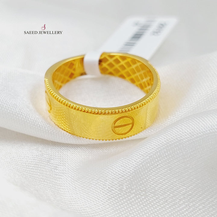 21K Gold Figaro Ring by Saeed Jewelry - Image 5