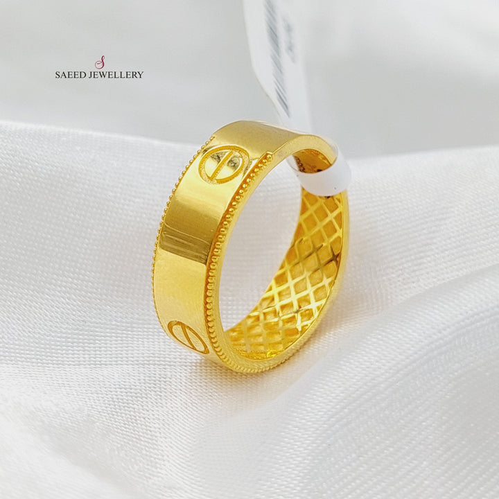 21K Gold Figaro Ring by Saeed Jewelry - Image 8