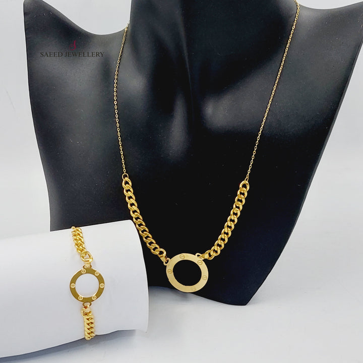 18K Gold Figaro Set by Saeed Jewelry - Image 2